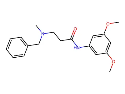 3-[benzyl(methyl)amino]-N-(3,5-dimethoxyphenyl)propanamide structure