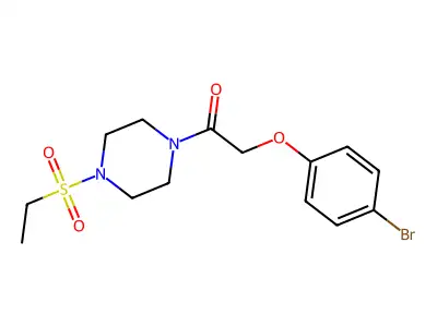 2-(4-Bromophenoxy)-1-(4-ethylsulfonylpiperazin-1-yl)ethanone structure