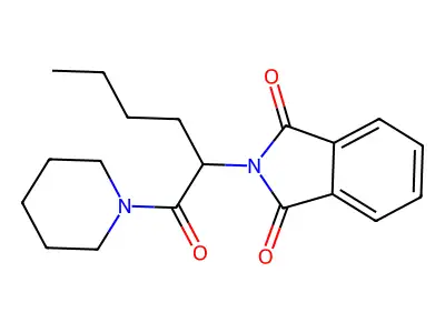 2-(1-Oxo-1-piperidin-1-ylhexan-2-yl)isoindole-1,3-dione structure