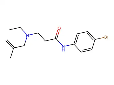 N-(4-bromophenyl)-3-[ethyl(2-methylprop-2-enyl)amino]propanamide structure