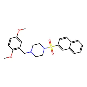 1-[(2,5-Dimethoxyphenyl)methyl]-4-naphthalen-2-ylsulfonylpiperazine structure