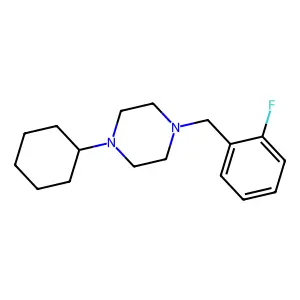 1-Cyclohexyl-4-[(2-fluorophenyl)methyl]piperazine structure