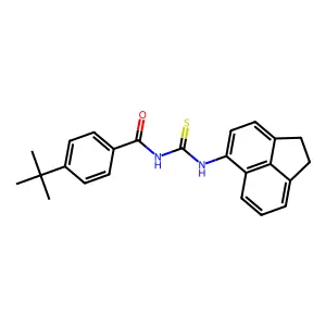 4-tert-butyl-N-(1,2-dihydroacenaphthylen-5-ylcarbamothioyl)benzamide structure