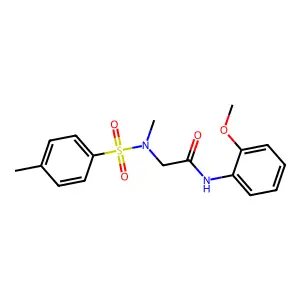 N-(2-methoxyphenyl)-2-[methyl-(4-methylphenyl)sulfonylamino]acetamide structure