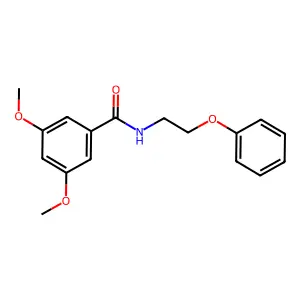 3,5-dimethoxy-N-(2-phenoxyethyl)benzamide structure