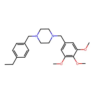 1-(4-Ethylbenzyl)-4-(3,4,5-trimethoxybenzyl)piperazine structure