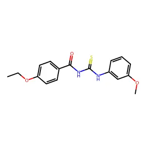 4-ethoxy-N-[(3-methoxyphenyl)carbamothioyl]benzamide structure
