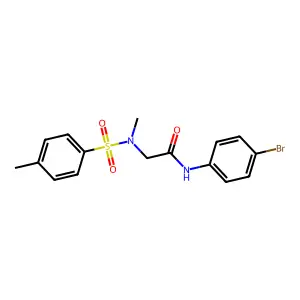 N-(4-bromophenyl)-2-[methyl-(4-methylphenyl)sulfonylamino]acetamide structure