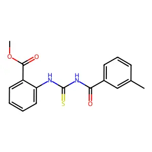 Methyl 2-[(3-methylbenzoyl)carbamothioylamino]benzoate structure