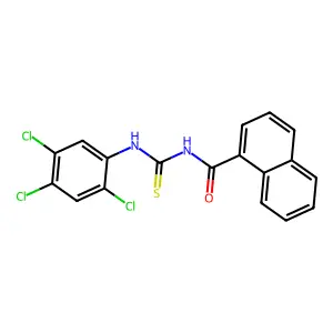 N-[(2,4,5-trichlorophenyl)carbamothioyl]naphthalene-1-carboxamide structure