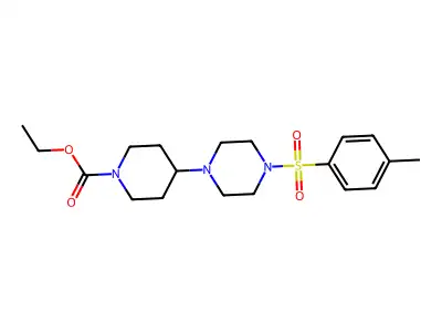 Ethyl 4-{4-[(4-methylphenyl)sulfonyl]piperazin-1-yl}piperidine-1-carboxylate structure