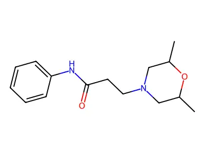 3-(2,6-dimethylmorpholin-4-yl)-N-phenylpropanamide structure