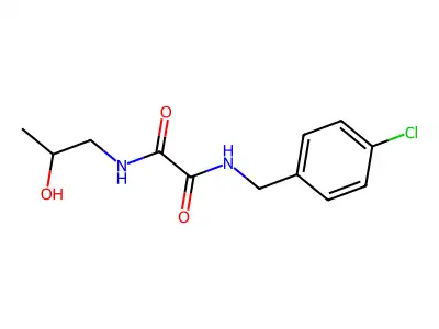 N-(4-chlorobenzyl)-N'-(2-hydroxypropyl)ethanediamide structure