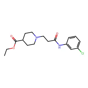 Ethyl 1-(3-((3-chlorophenyl)amino)-3-oxopropyl)piperidine-4-carboxylate structure