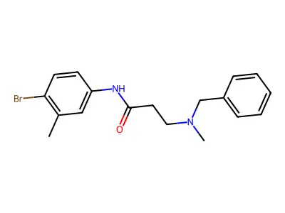 3-[benzyl(methyl)amino]-N-(4-bromo-3-methylphenyl)propanamide structure