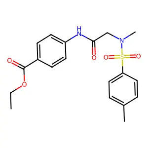 ethyl 4-({N-methyl-N-[(4-methylphenyl)sulfonyl]glycyl}amino)benzoate structure