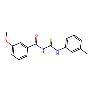 3-methoxy-N-[(3-methylphenyl)carbamothioyl]benzamide structure