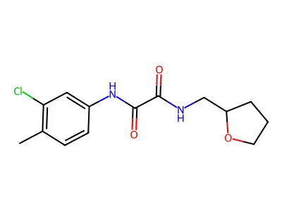N1-(3-chloro-4-methylphenyl)-N2-((tetrahydrofuran-2-yl)methyl)oxalamide structure