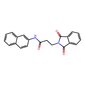 3-(1,3-dioxoisoindol-2-yl)-N-naphthalen-2-ylpropanamide structure