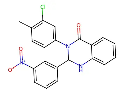 3-(3-Chloro-4-methylphenyl)-2-(3-nitrophenyl)-1,2-dihydroquinazolin-4-one structure