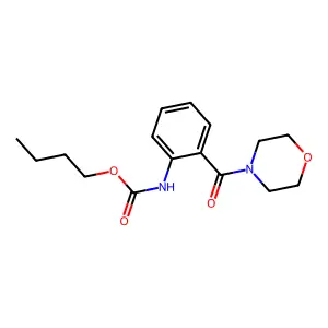 Butyl 2-(4-morpholinylcarbonyl)phenylcarbamate structure