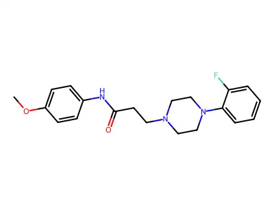 3-[4-(2-fluorophenyl)piperazin-1-yl]-N-(4-methoxyphenyl)propanamide structure