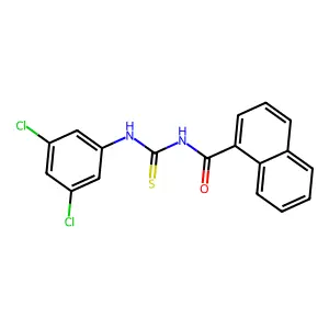 N-[(3,5-dichlorophenyl)carbamothioyl]naphthalene-1-carboxamide structure