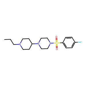 1-(4-Fluorophenyl)sulfonyl-4-(1-propylpiperidin-4-yl)piperazine structure