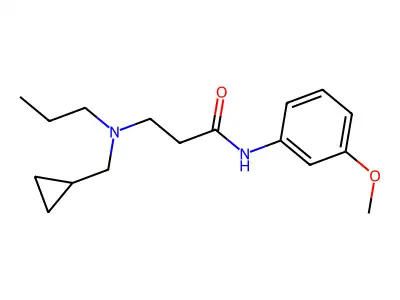3-[cyclopropylmethyl(propyl)amino]-N-(3-methoxyphenyl)propanamide structure