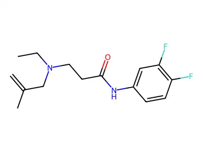 N-(3,4-difluorophenyl)-3-[ethyl(2-methylprop-2-enyl)amino]propanamide structure