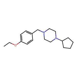 1-Cyclopentyl-4-[(4-ethoxyphenyl)methyl]piperazine structure