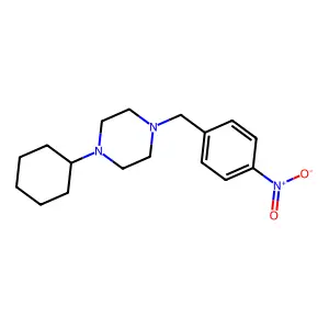 1-Cyclohexyl-4-[(4-nitrophenyl)methyl]piperazine structure