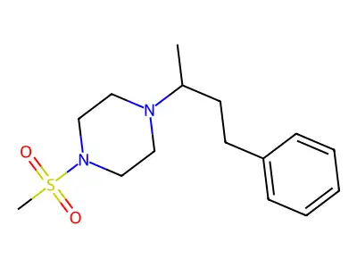 1-(Methylsulfonyl)-4-(4-phenylbutan-2-yl)piperazine structure