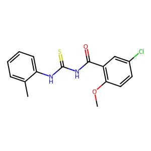 5-chloro-2-methoxy-N-[(2-methylphenyl)carbamothioyl]benzamide structure