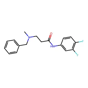 3-[benzyl(methyl)amino]-N-(3,4-difluorophenyl)propanamide structure