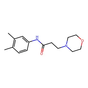 N-(3,4-dimethylphenyl)-3-morpholin-4-ylpropanamide structure