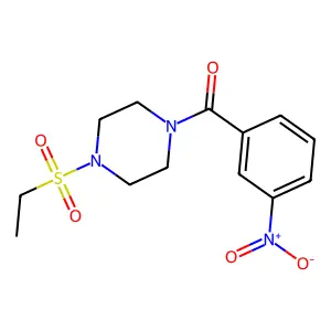 (4-Ethylsulfonylpiperazin-1-yl)-(3-nitrophenyl)methanone structure