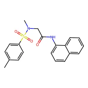 2-[methyl-(4-methylphenyl)sulfonylamino]-N-naphthalen-1-ylacetamide structure
