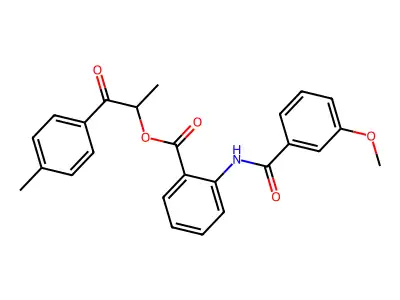 1-Methyl-2-(4-methylphenyl)-2-oxoethyl 2-[(3-methoxybenzoyl)amino]benzoate structure