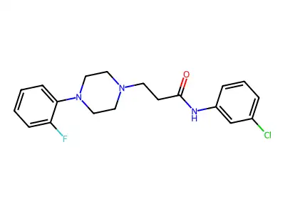 N-(3-chlorophenyl)-3-[4-(2-fluorophenyl)piperazin-1-yl]propanamide structure