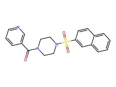 (4-Naphthalen-2-ylsulfonylpiperazin-1-yl)-pyridin-3-ylmethanone structure