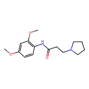 N-(2,4-dimethoxyphenyl)-3-pyrrolidin-1-ylpropanamide structure