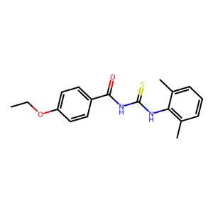 N-[(2,6-dimethylphenyl)carbamothioyl]-4-ethoxybenzamide structure