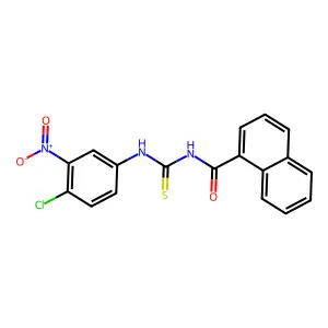 N-[(4-chloro-3-nitrophenyl)carbamothioyl]naphthalene-1-carboxamide structure