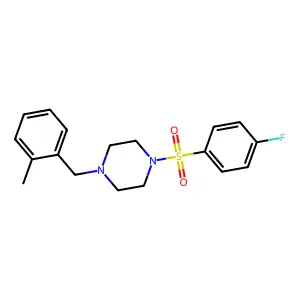 1-[(4-Fluorophenyl)sulfonyl]-4-(2-methylbenzyl)piperazine structure