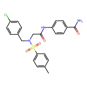 4-({N-(4-chlorobenzyl)-N-[(4-methylphenyl)sulfonyl]glycyl}amino)benzamide structure