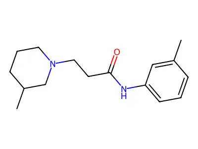 N-(3-methylphenyl)-3-(3-methylpiperidin-1-yl)propanamide structure