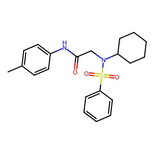 2-[benzenesulfonyl(cyclohexyl)amino]-N-(4-methylphenyl)acetamide structure
