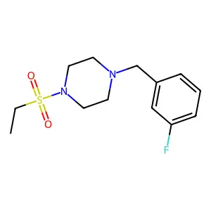 1-(Ethylsulfonyl)-4-(3-fluorobenzyl)piperazine structure