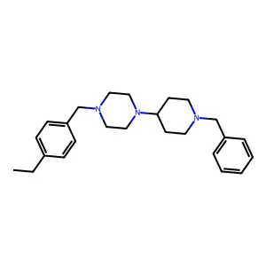 1-(1-Benzylpiperidin-4-yl)-4-[(4-ethylphenyl)methyl]piperazine structure